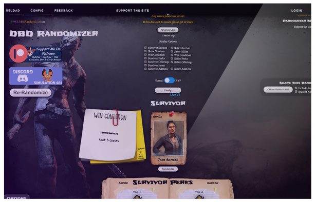 dbd randomizer homepage