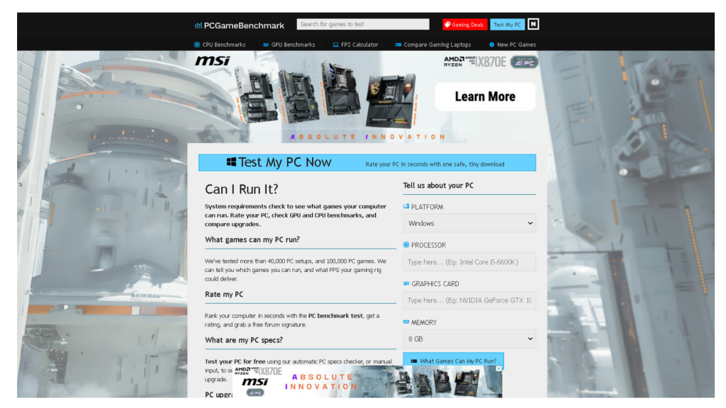 MSI Solar Skin, featured on PCGameBenchmark